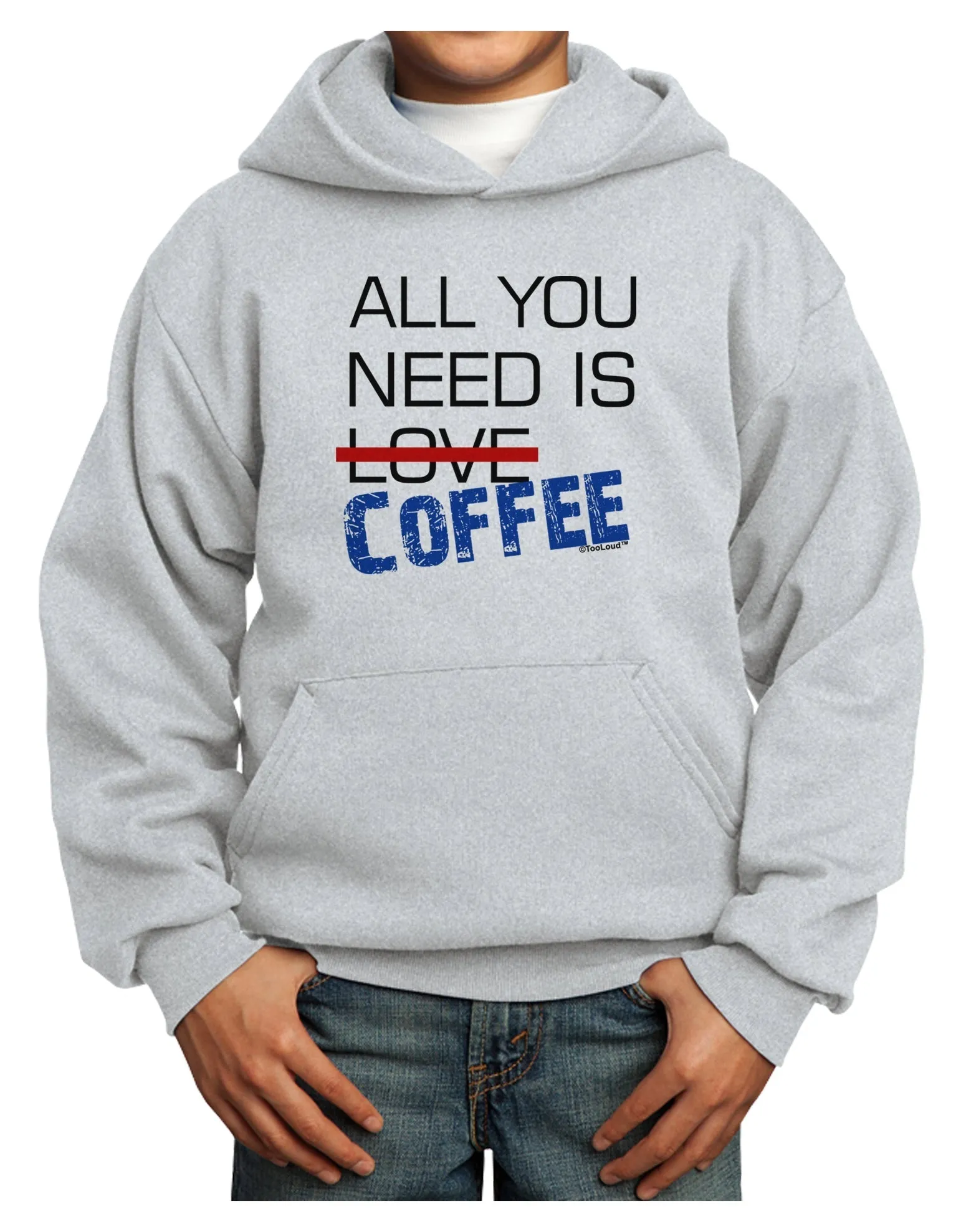 All You Need Is Coffee Youth Hoodie Pullover Sweatshirt