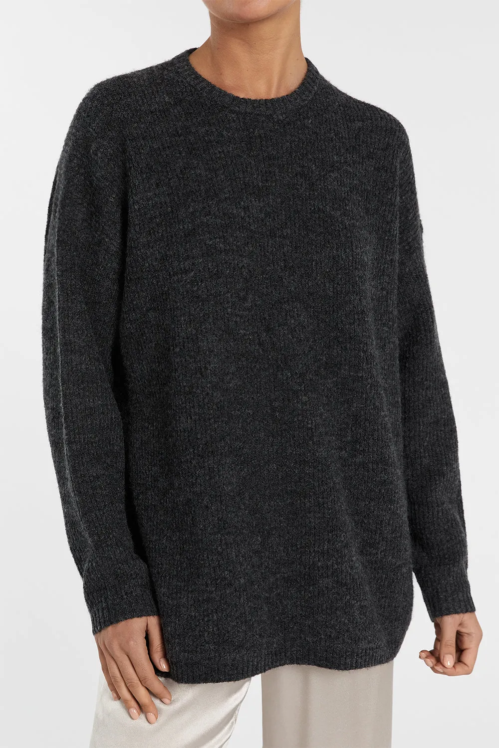 ANDERSON CHARCOAL MARLE KNIT JUMPER