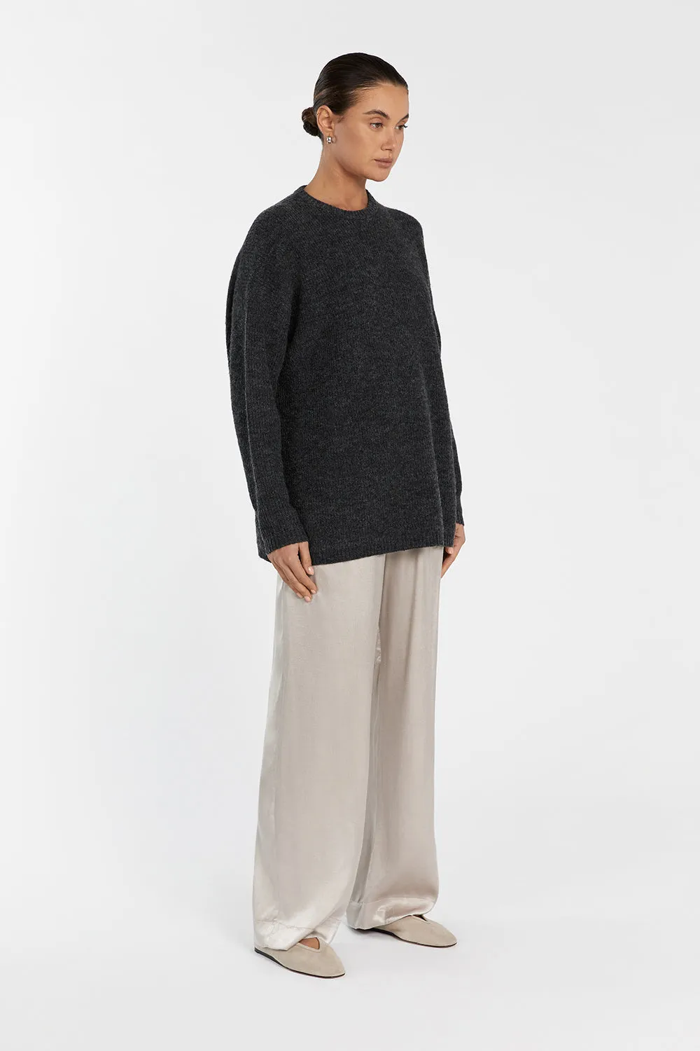 ANDERSON CHARCOAL MARLE KNIT JUMPER