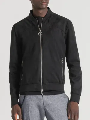 Antony Morato Men Solid Stand Collar Full Sleeves Sweatshirt