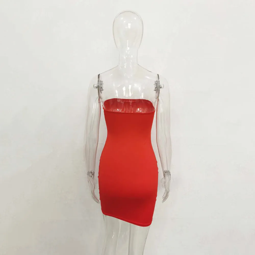 Bandau Stretchy Strapless Holiday Dress