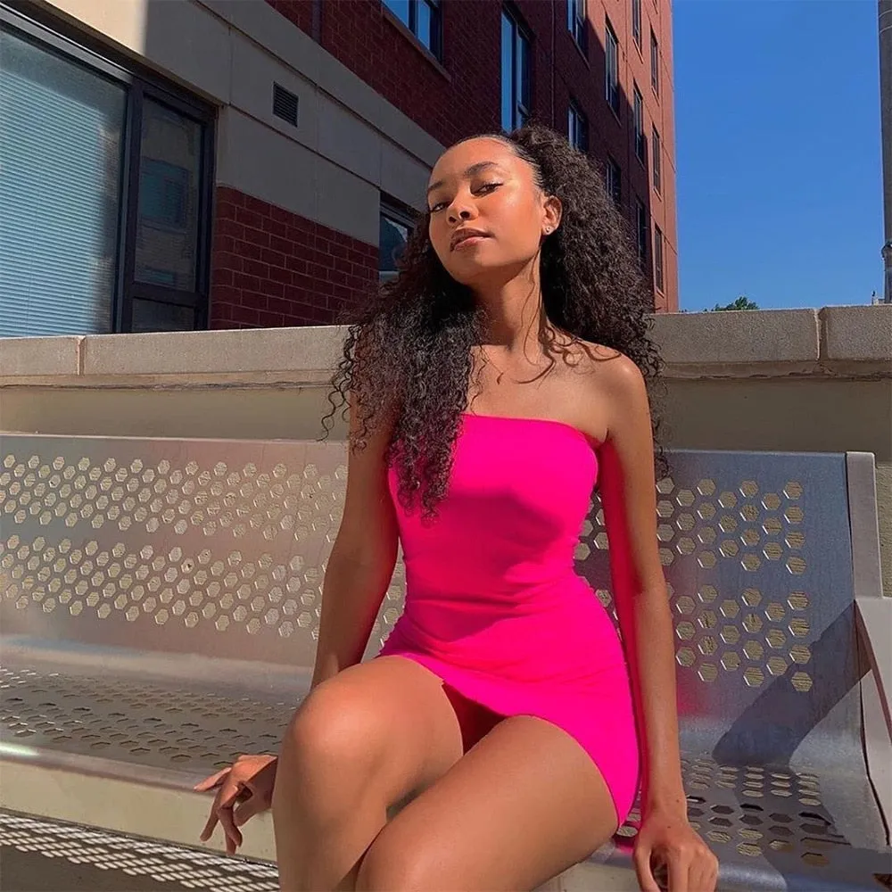 Bandau Stretchy Strapless Holiday Dress