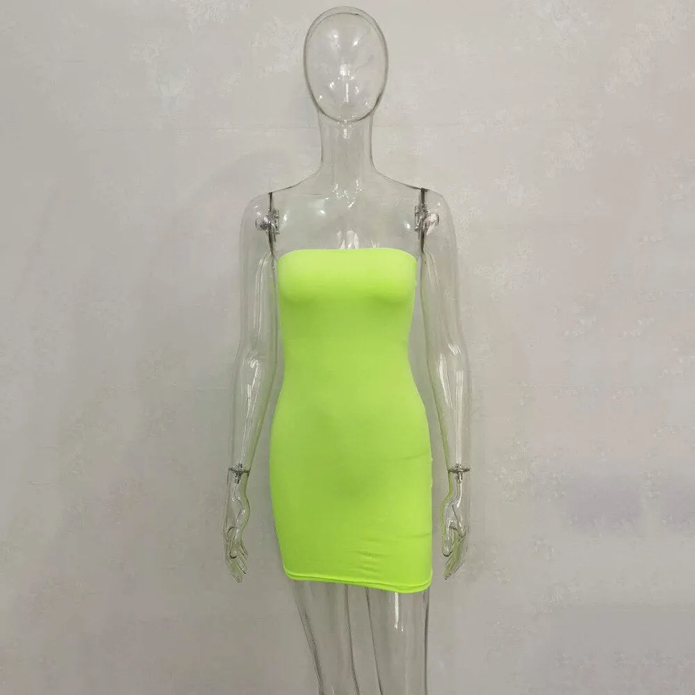 Bandau Stretchy Strapless Holiday Dress