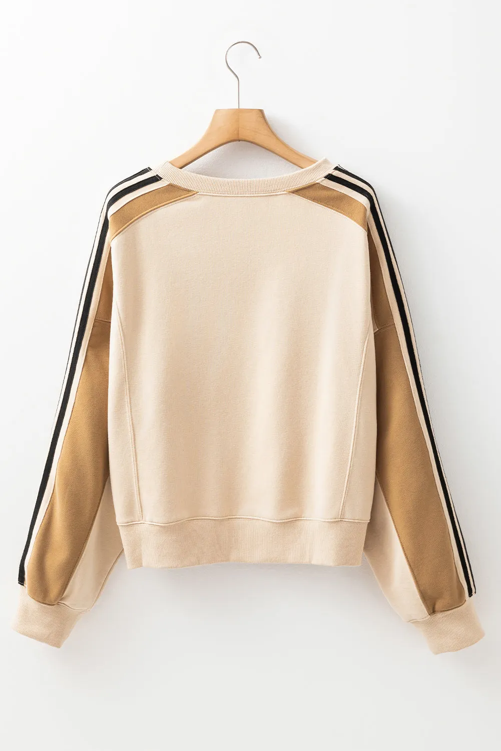 Beige Long Sleeve Sweatshirt