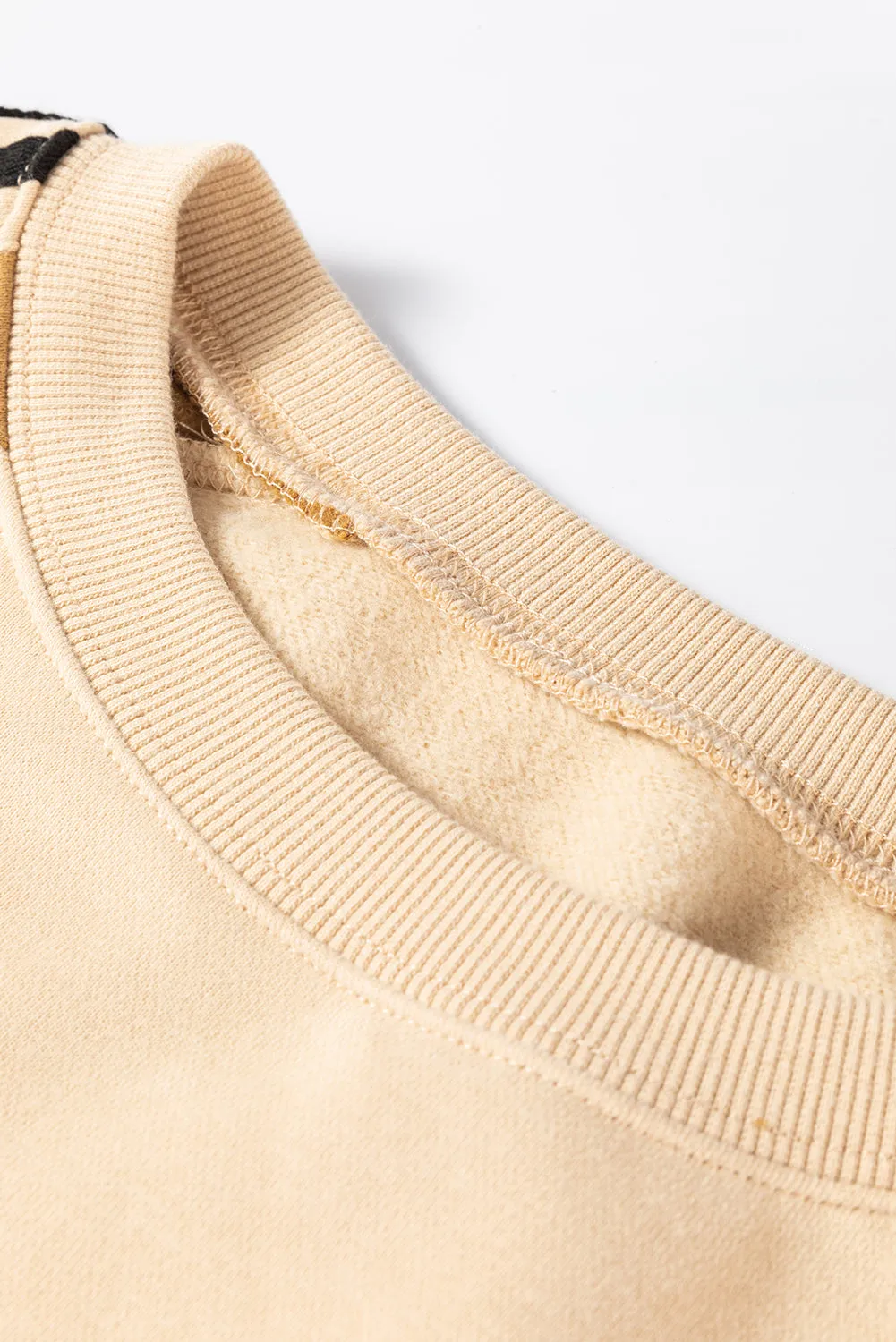 Beige Long Sleeve Sweatshirt