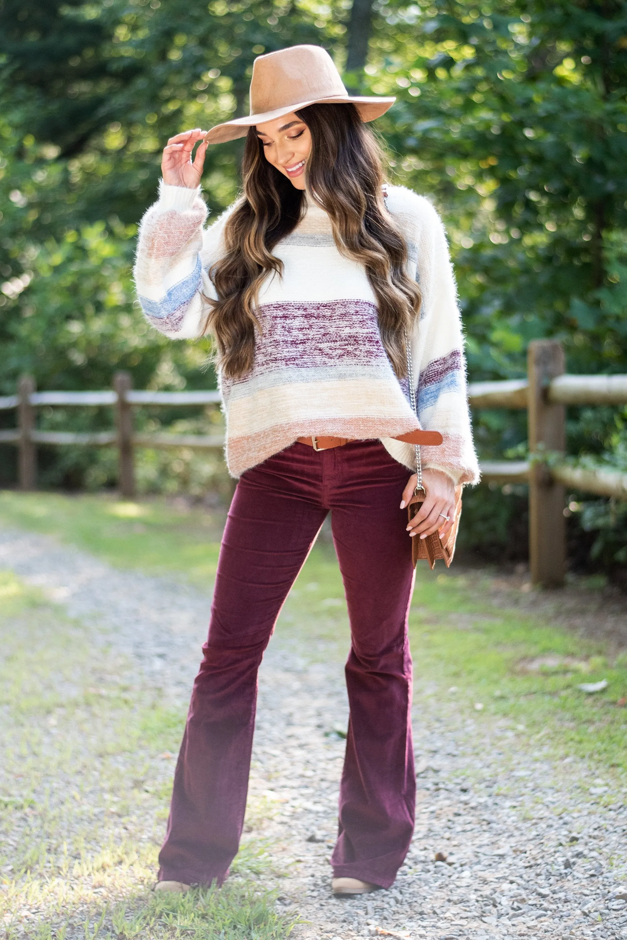 Best Behavior Zinfandel Red Corduroy Pants