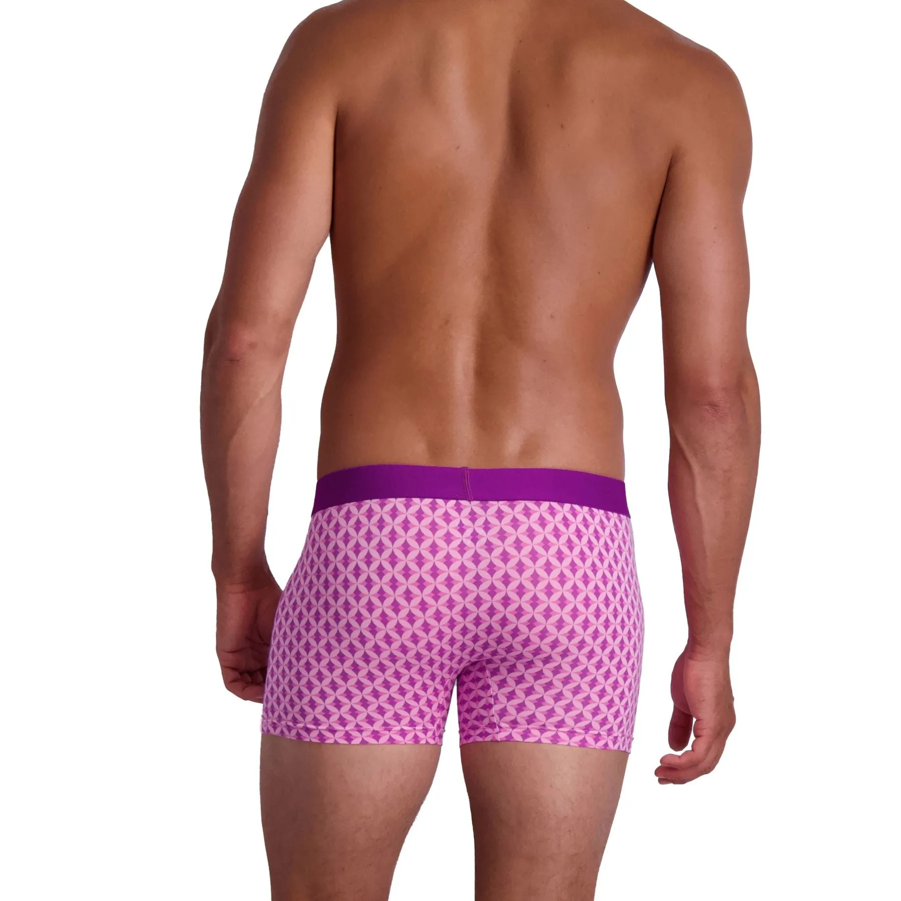 Boxer Brief w/ Fly in Purple Interlock by Wood Underwear