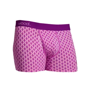 Boxer Brief w/ Fly in Purple Interlock by Wood Underwear