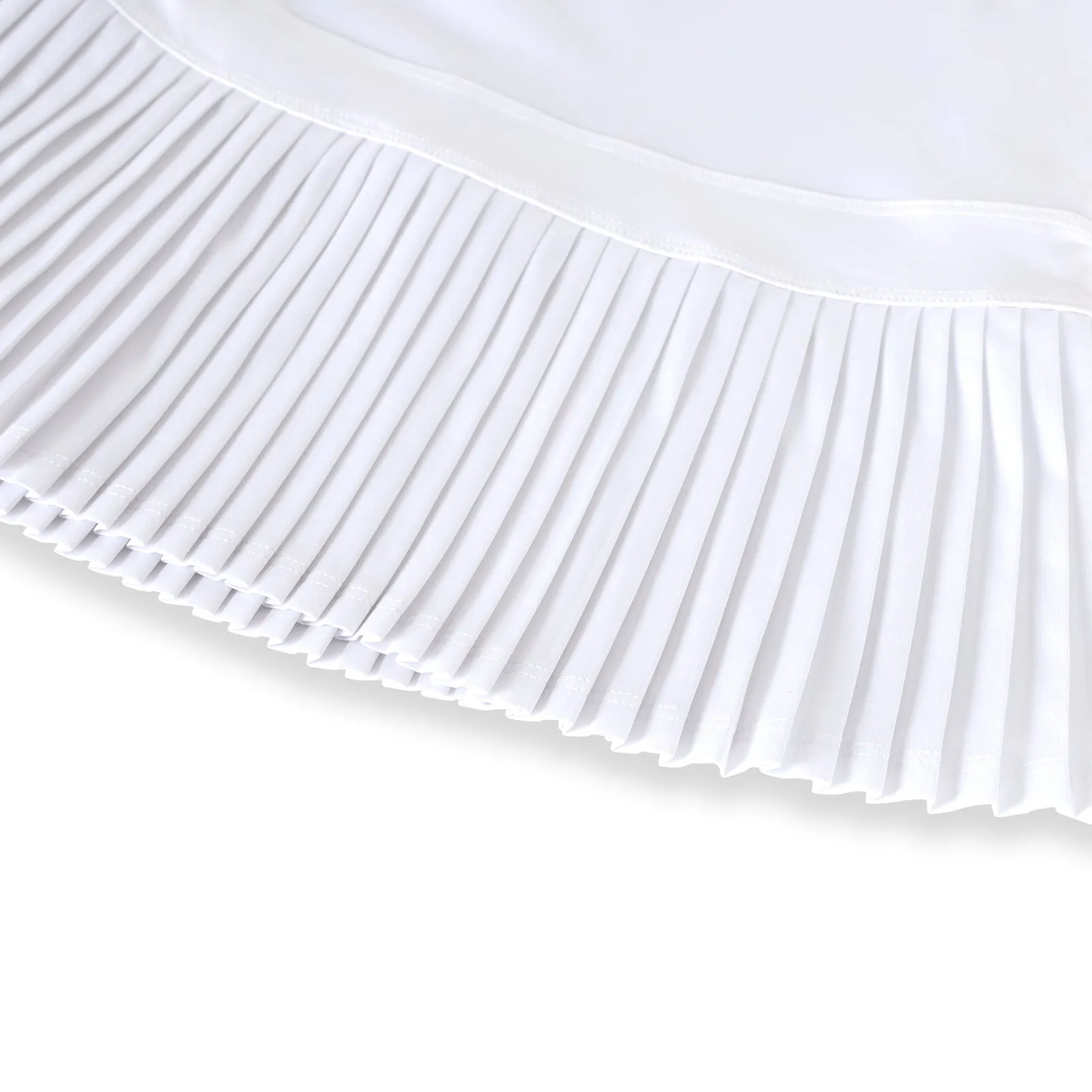 Carnival Lights White Pleat Dress