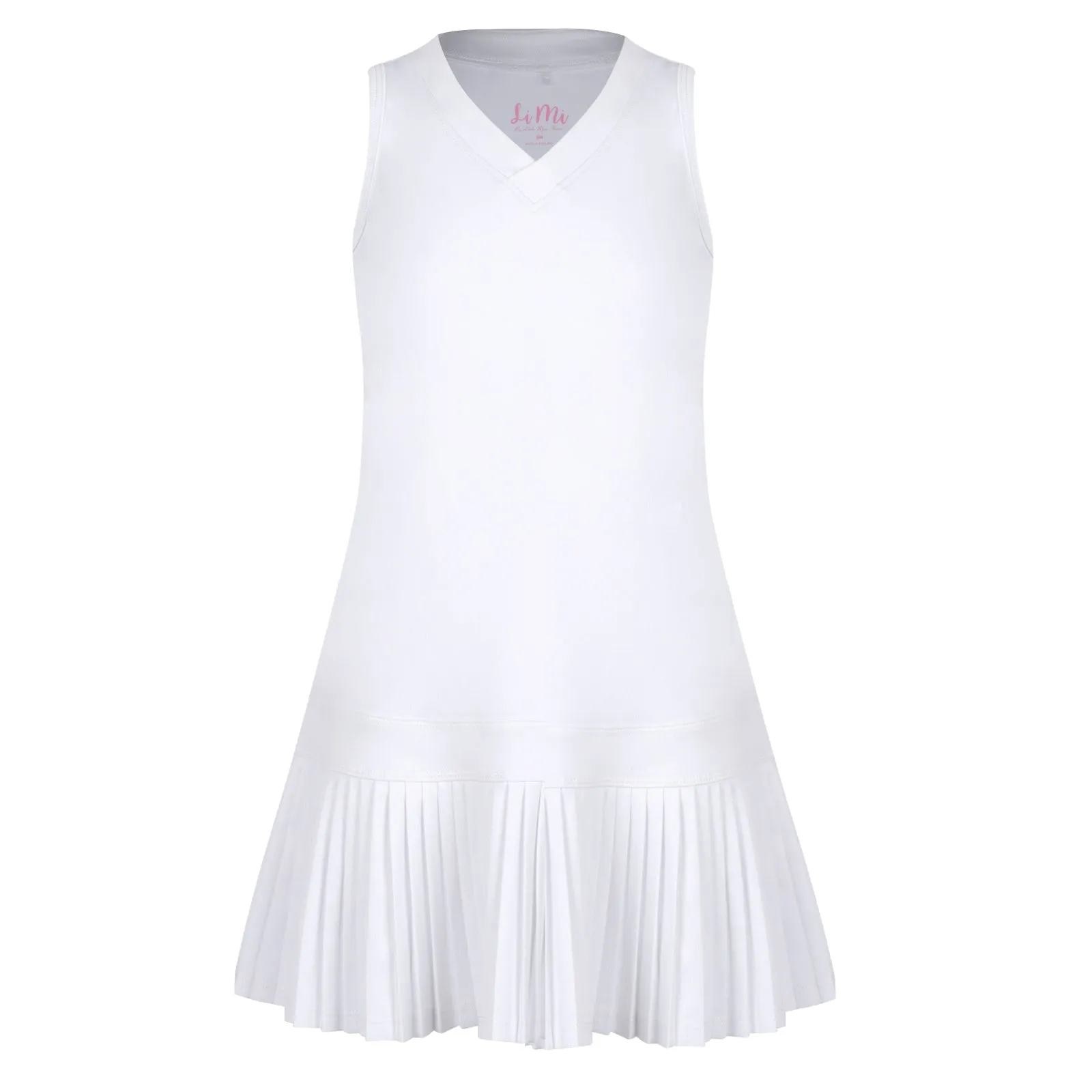 Carnival Lights White Pleat Dress