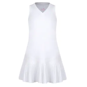 Carnival Lights White Pleat Dress