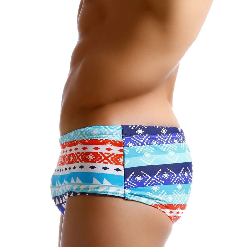 Colorful Urban Abstract Print Men Brief