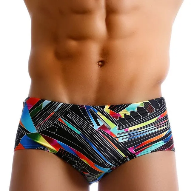 Colorful Urban Abstract Print Men Brief