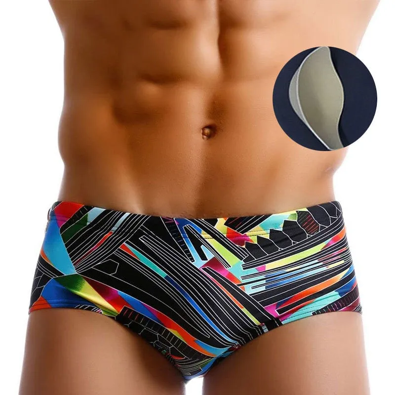Colorful Urban Abstract Print Men Brief