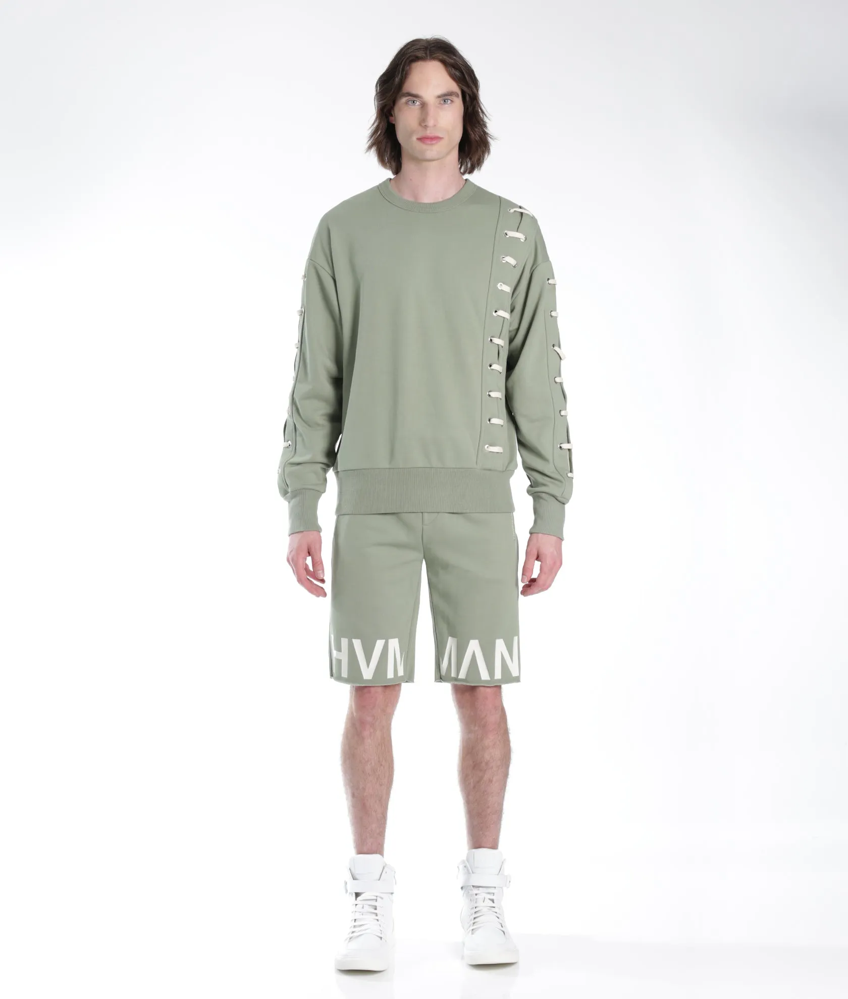 CREW SWEATSHIRT IN ASPEN LACE