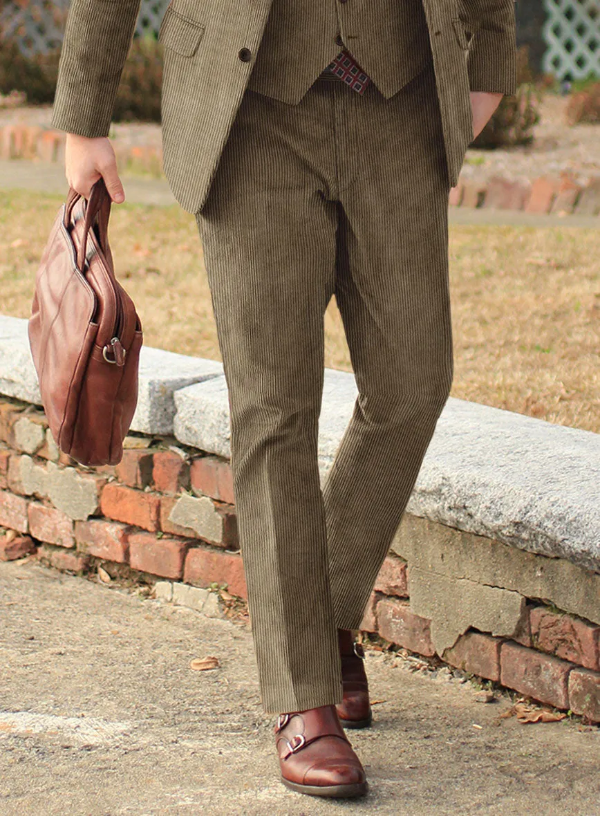 Dark Beige Corduroy Pants