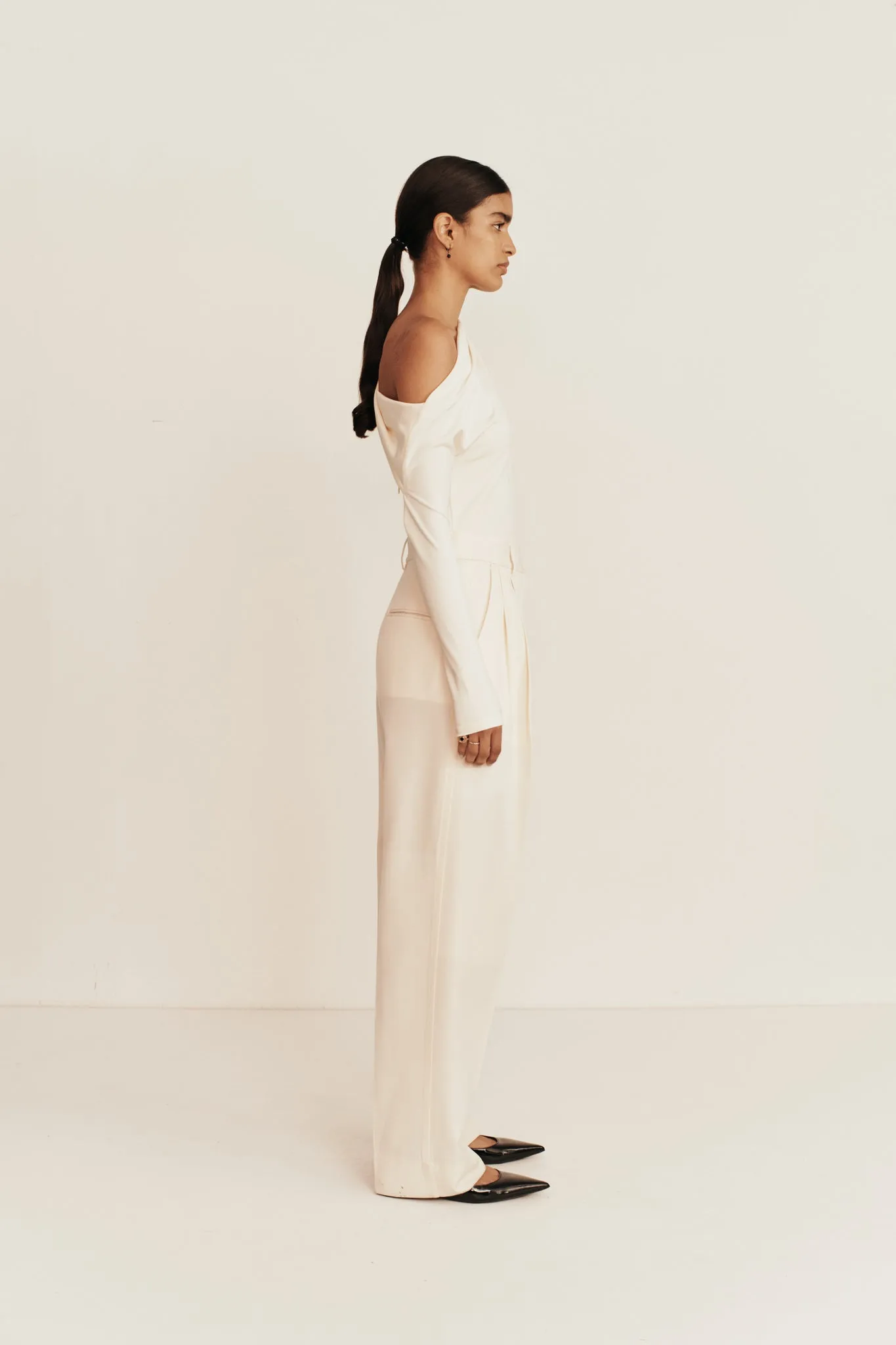 Esse Studios Portia Tailored Trouser - Crema