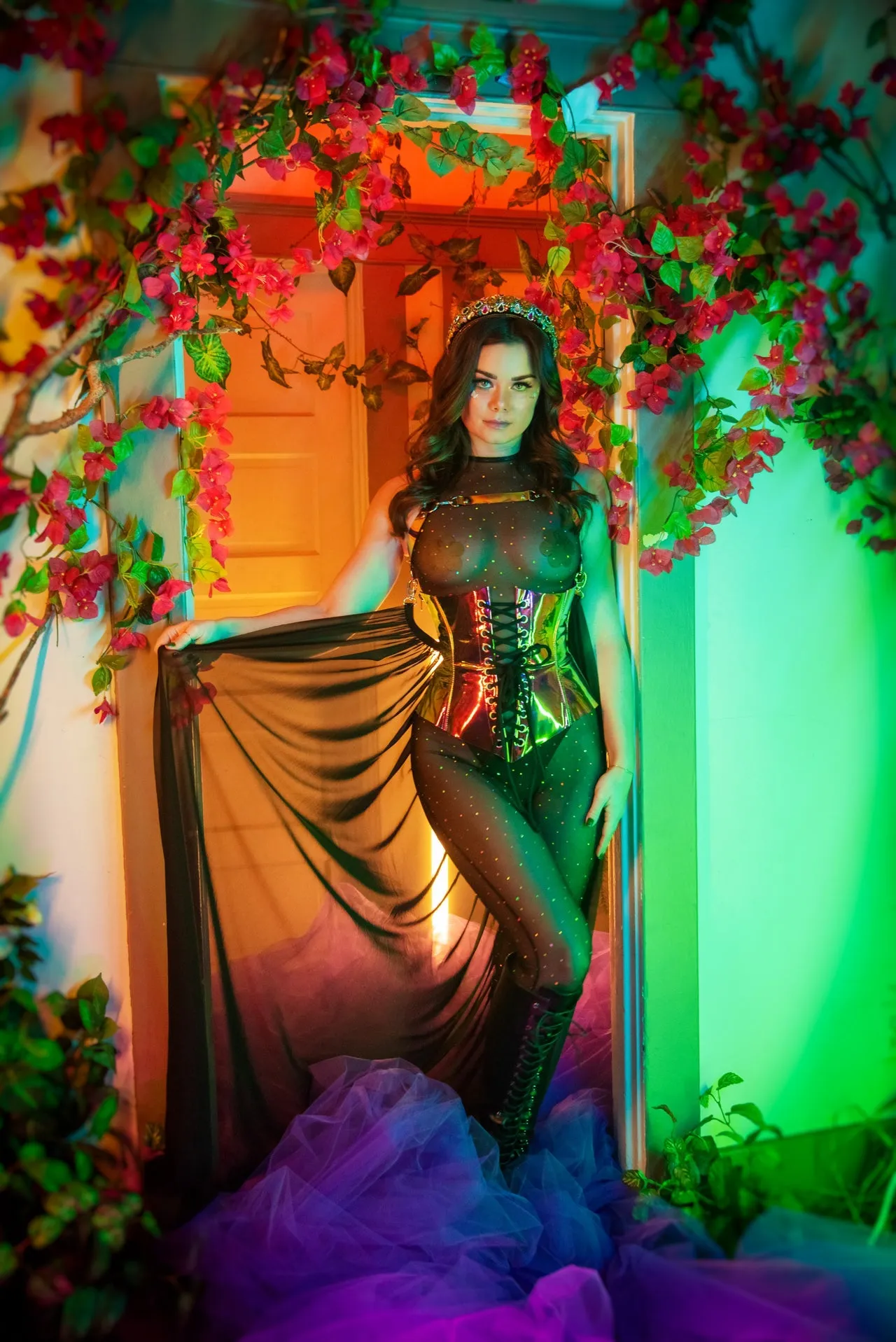 FF279 - Holographic Vinyl Waist Cincher