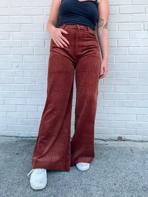 Francoise Cord Pant: Chestnut