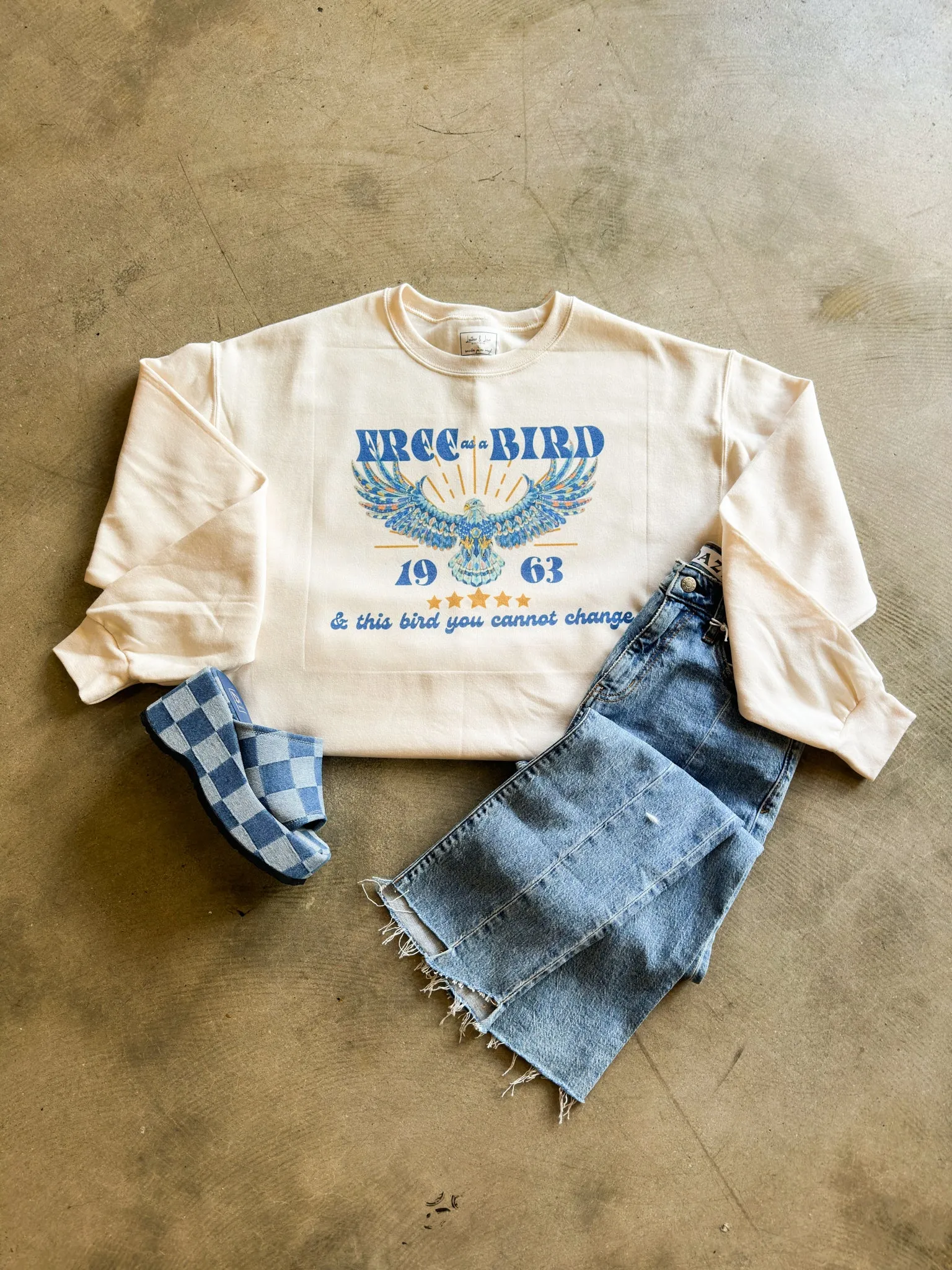 Free As A Bird Graphic Sweatshirt