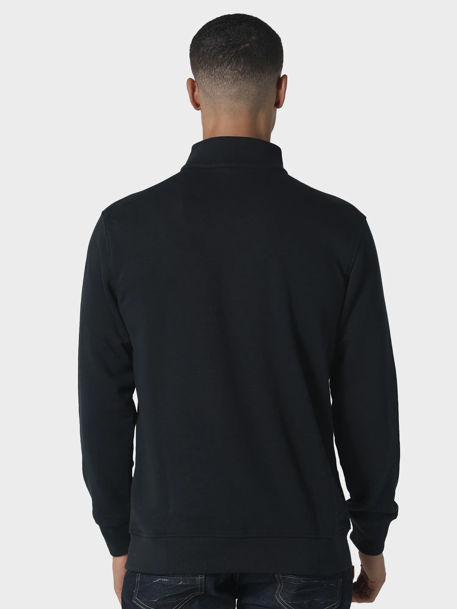 Gerome Navy 1/4 Zip Sweatshirt