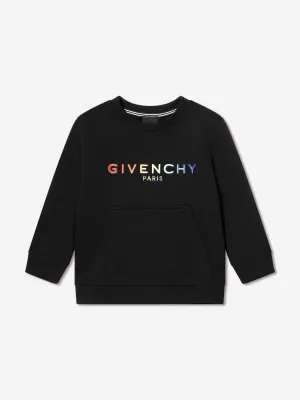 Givenchy Boys Embroidered Logo Sweatshirt in Black