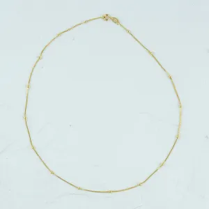 Gold Beads Box Link Chain- 2.5mm