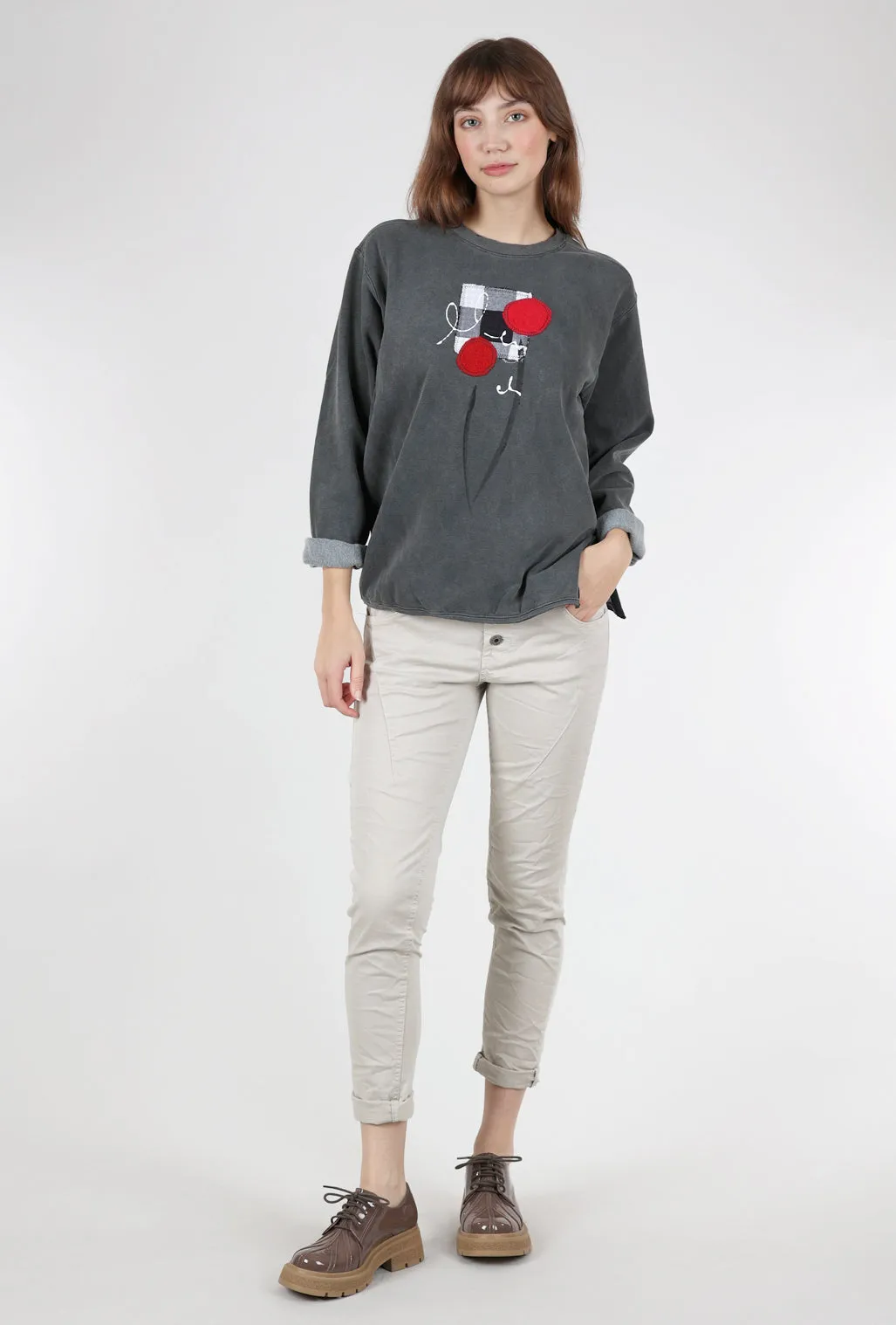 Gothic Rose Pullover, Charcoal