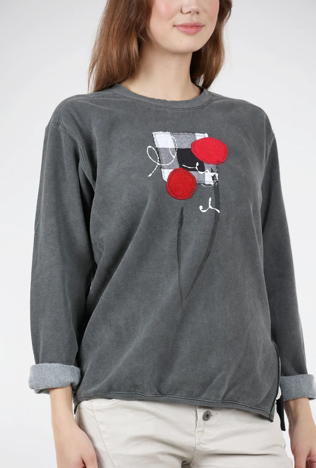 Gothic Rose Pullover, Charcoal