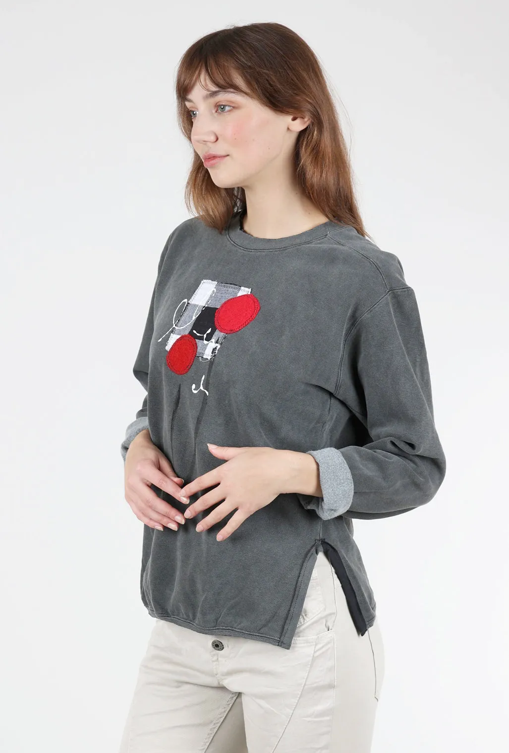 Gothic Rose Pullover, Charcoal