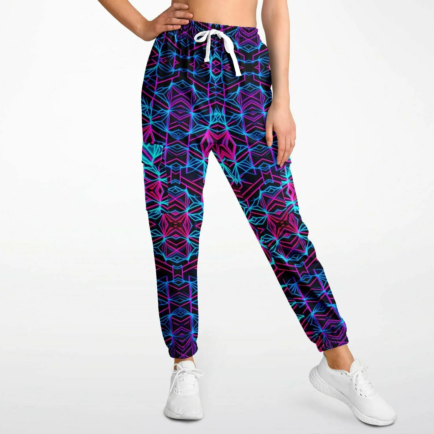 Holographic Reality Cargo Sweatpants