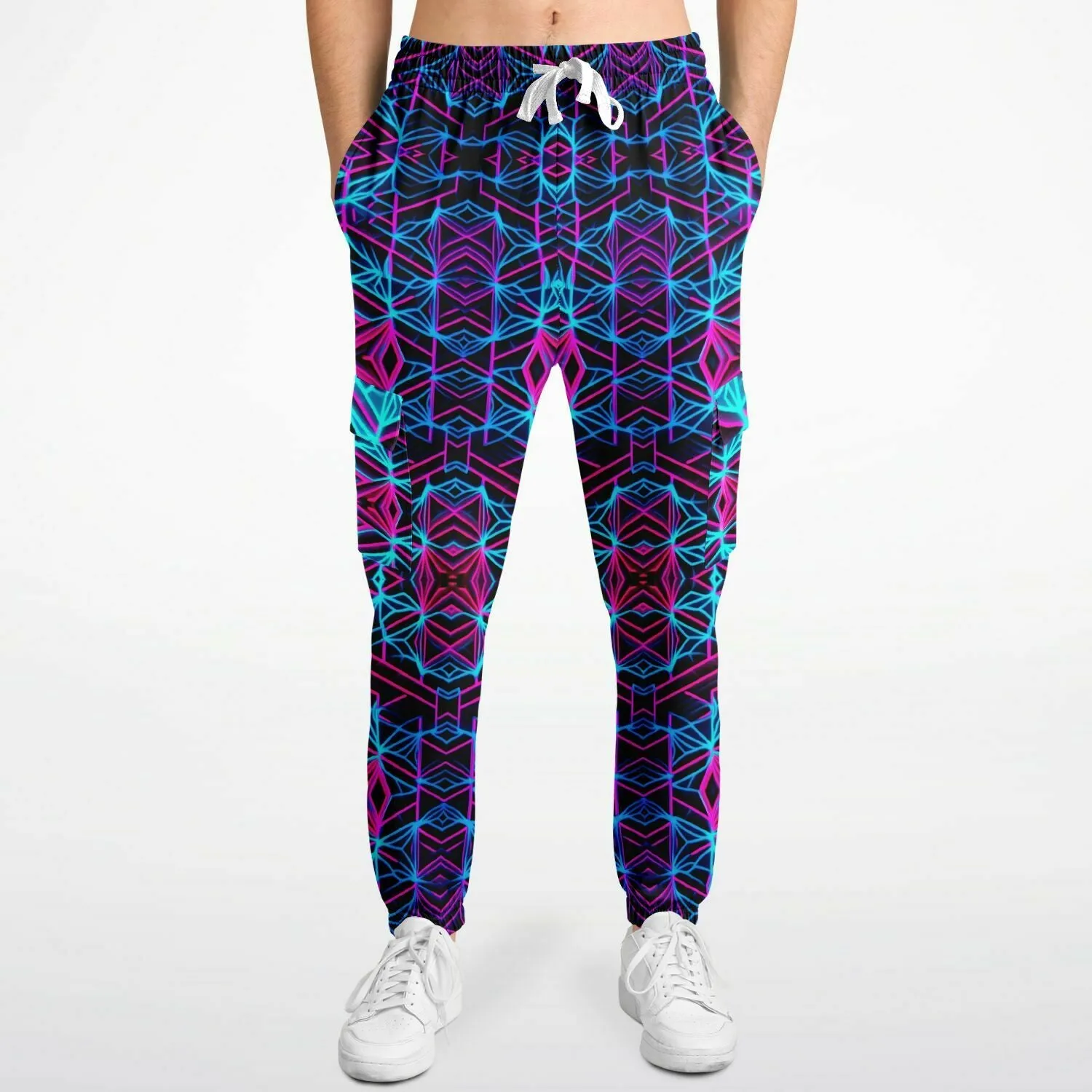 Holographic Reality Cargo Sweatpants