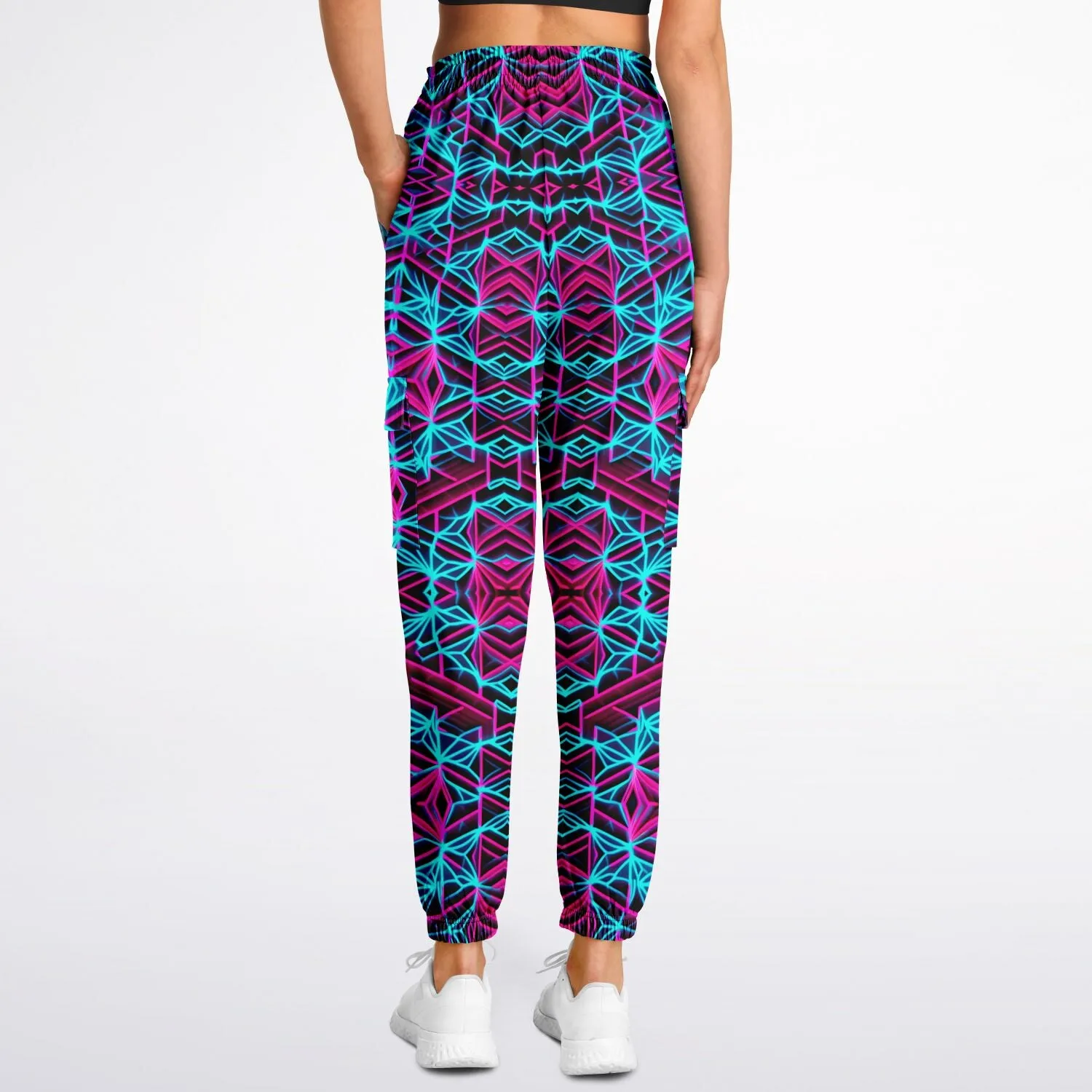 Holographic Reality Cargo Sweatpants