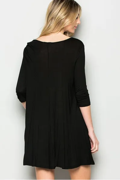 “I Feel Pretty” Swing Dress in Black