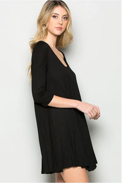 “I Feel Pretty” Swing Dress in Black