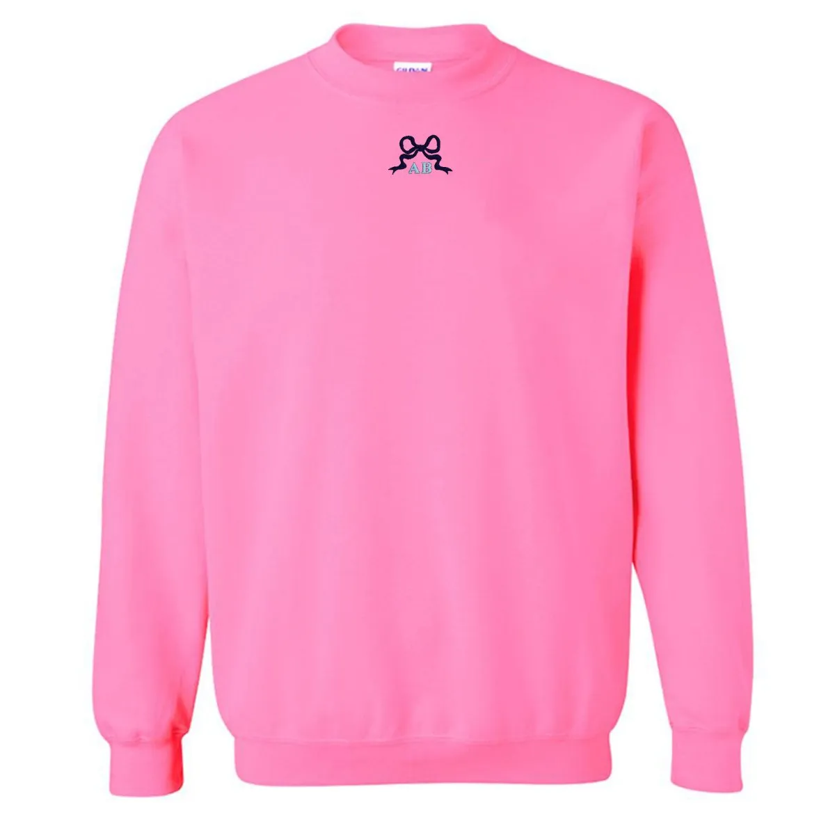 Initialed 'Tiny Bow' Crewneck Sweatshirt