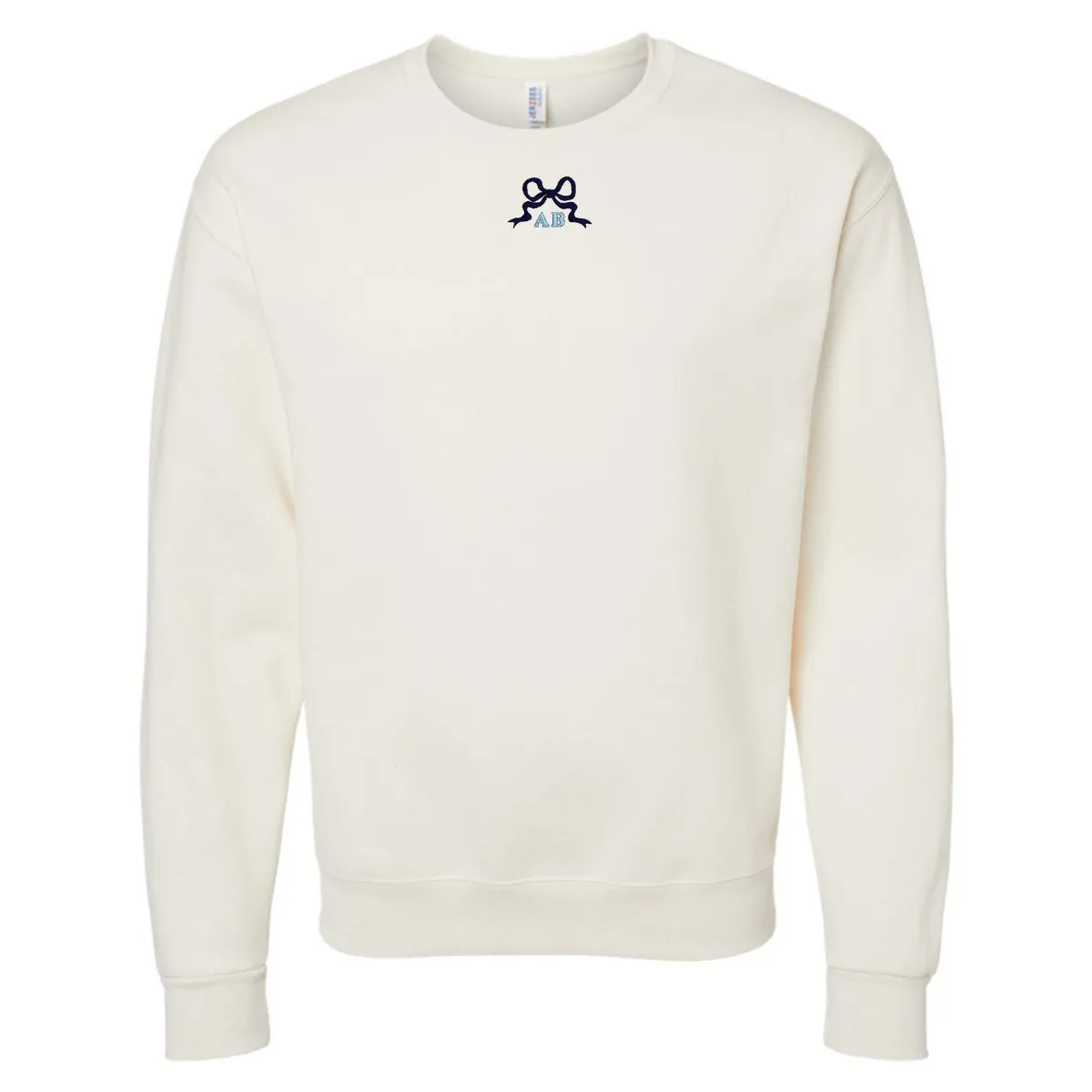 Initialed 'Tiny Bow' Crewneck Sweatshirt