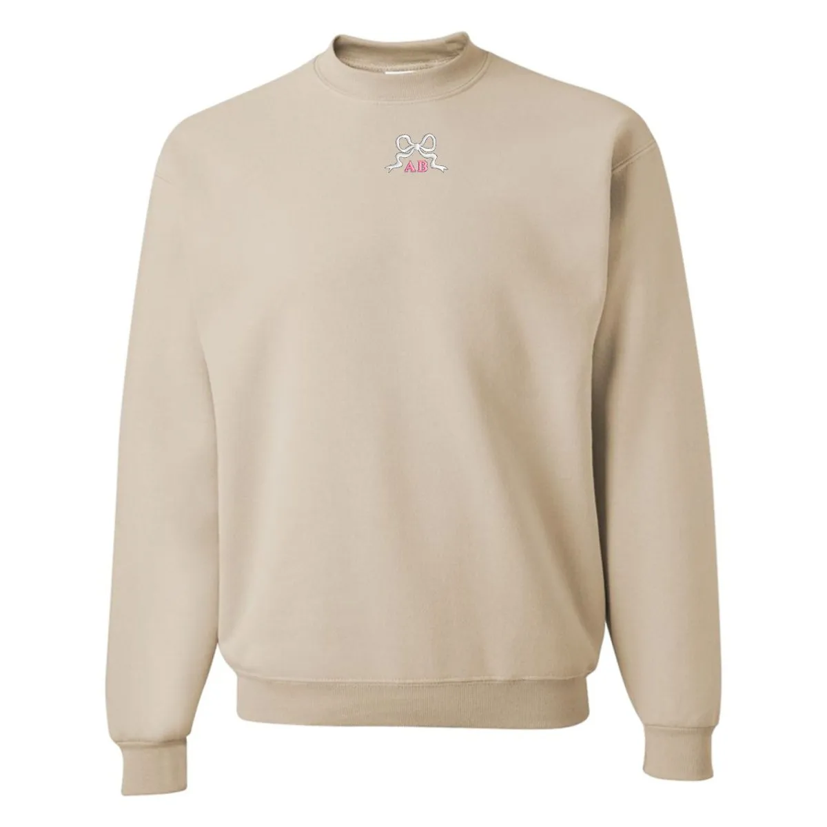 Initialed 'Tiny Bow' Crewneck Sweatshirt