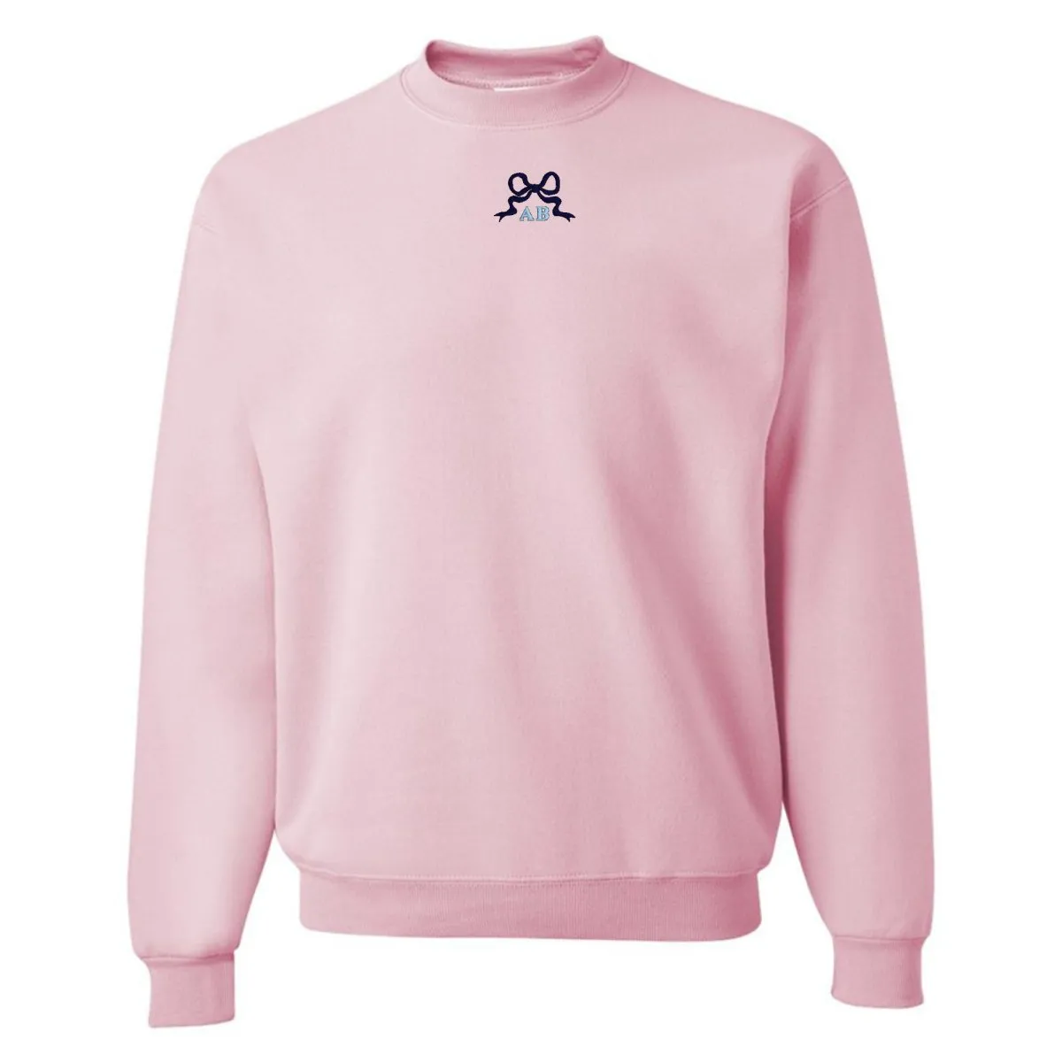 Initialed 'Tiny Bow' Crewneck Sweatshirt