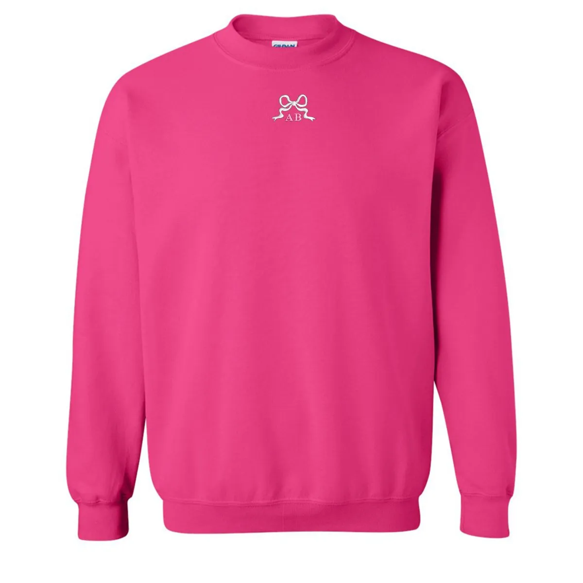 Initialed 'Tiny Bow' Crewneck Sweatshirt