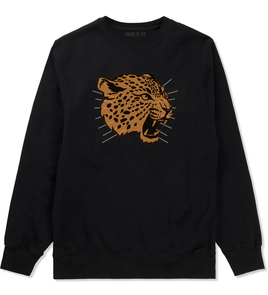 Jaguar Print Mens Crewneck Sweatshirt