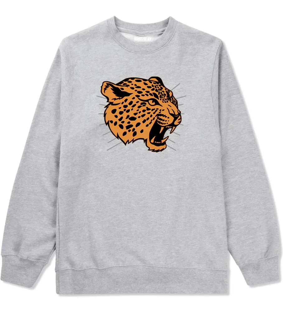 Jaguar Print Mens Crewneck Sweatshirt