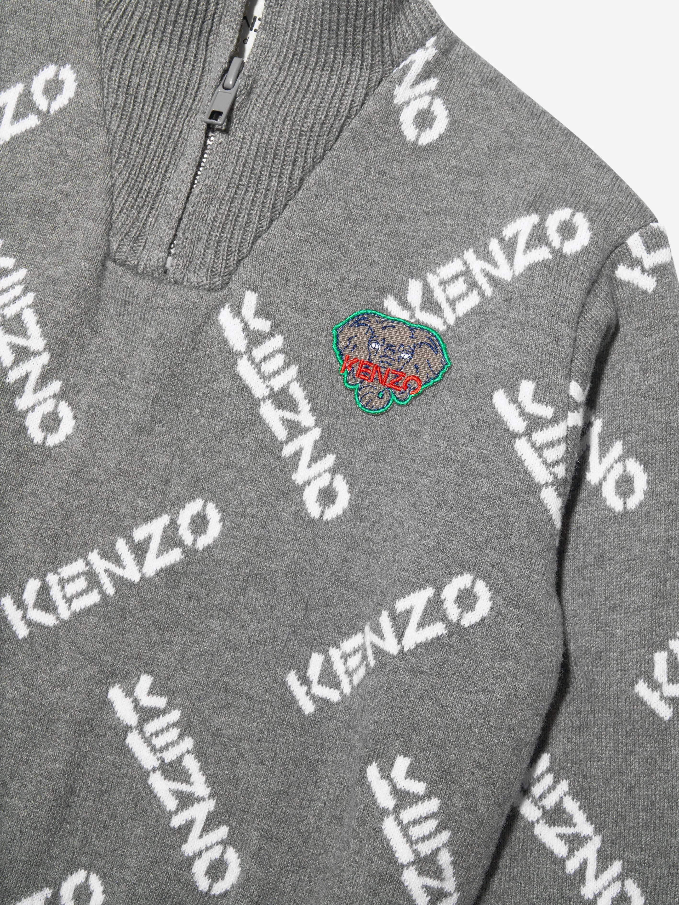 KENZO Boys Knitted Logo Jumper