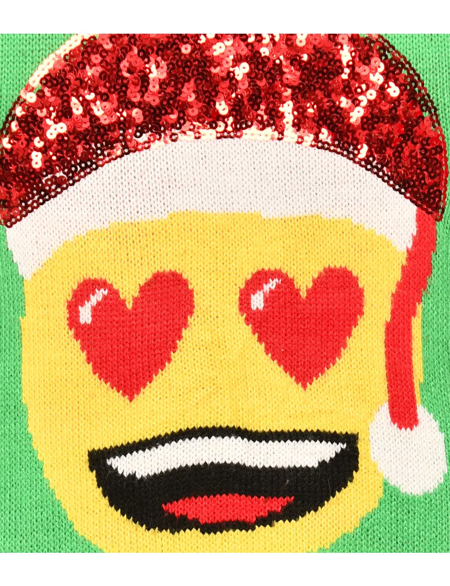 Light Green Christmas Jumper - S