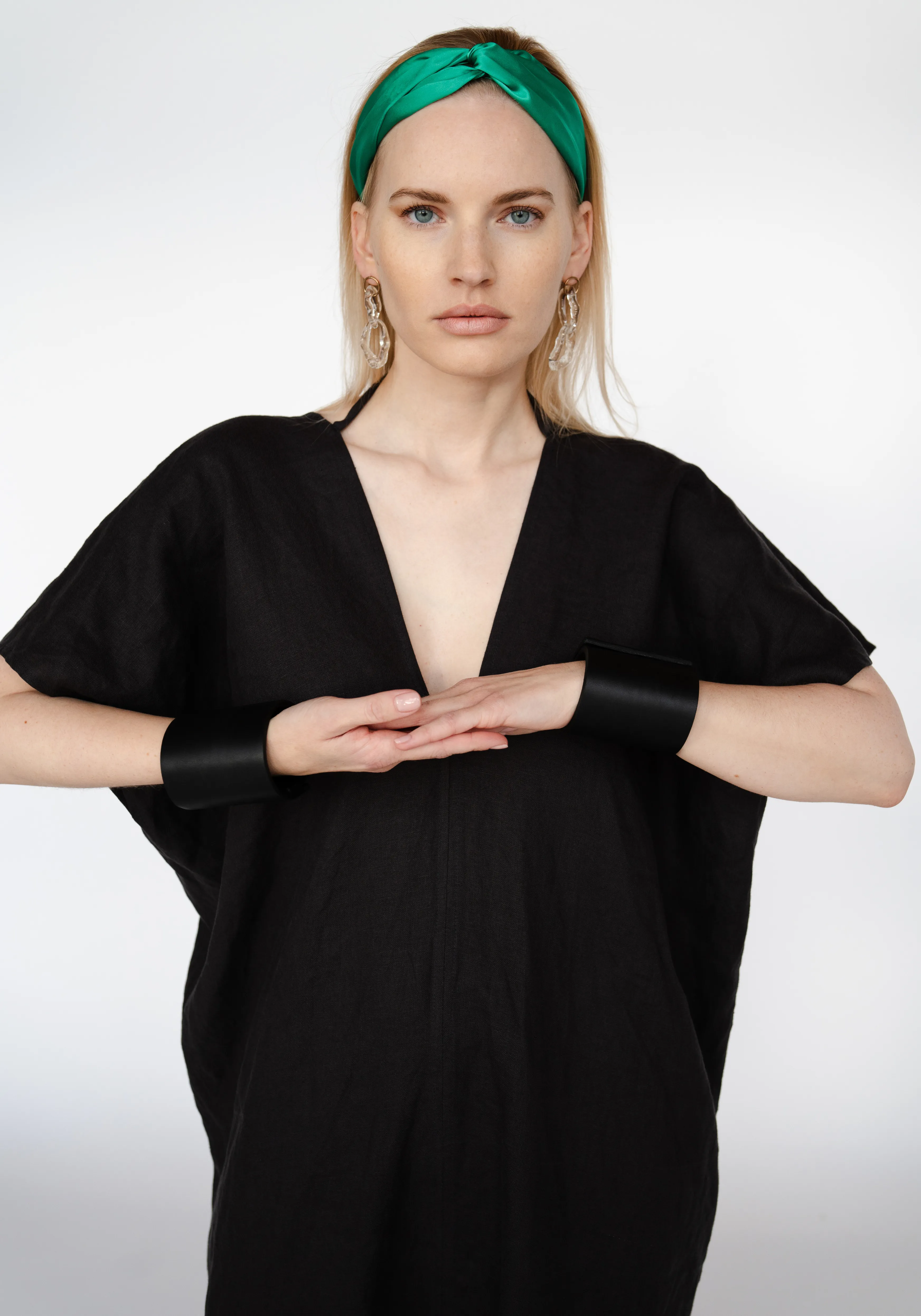 Linen Kaftan Dress/ one size/Zero Waste