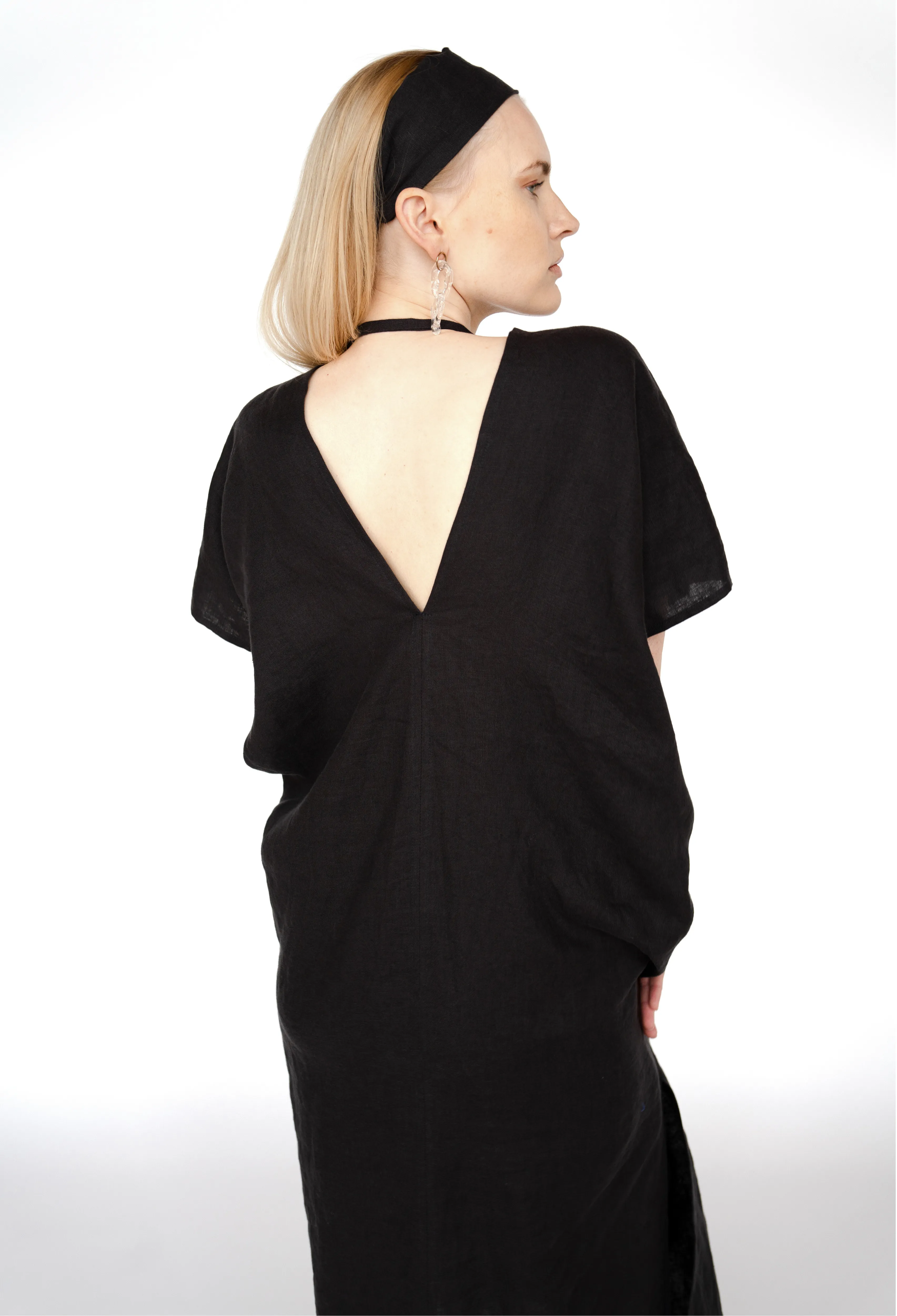 Linen Kaftan Dress/ one size/Zero Waste