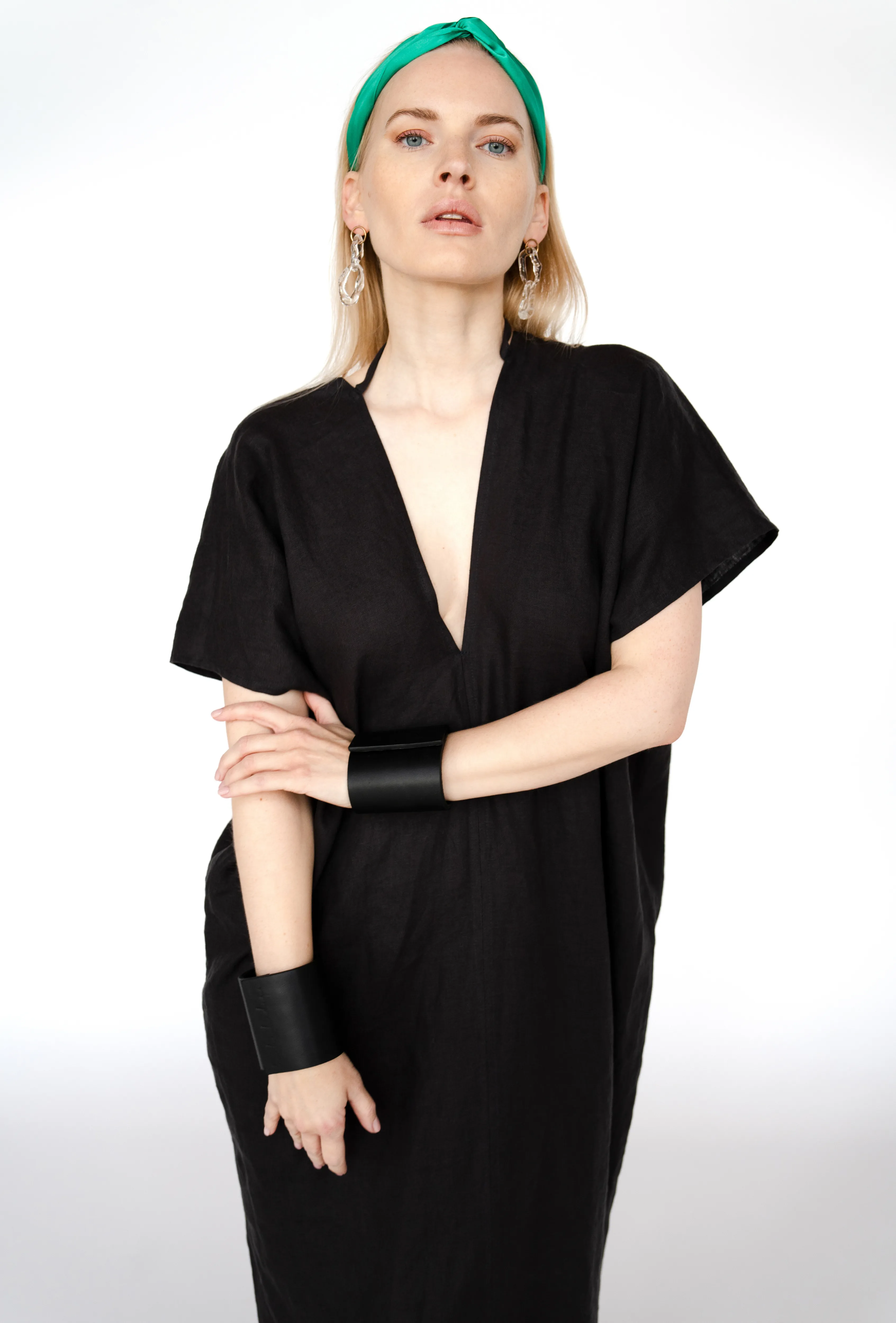 Linen Kaftan Dress/ one size/Zero Waste
