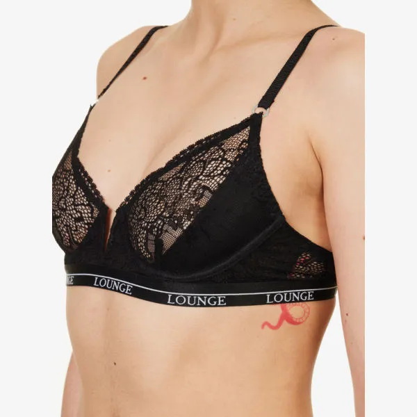 Lounge Underwear Royal Balconette Bra in Recycled Polyamide, Black
