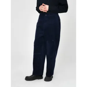 Men Patchwork Corduroy Pants - Navy