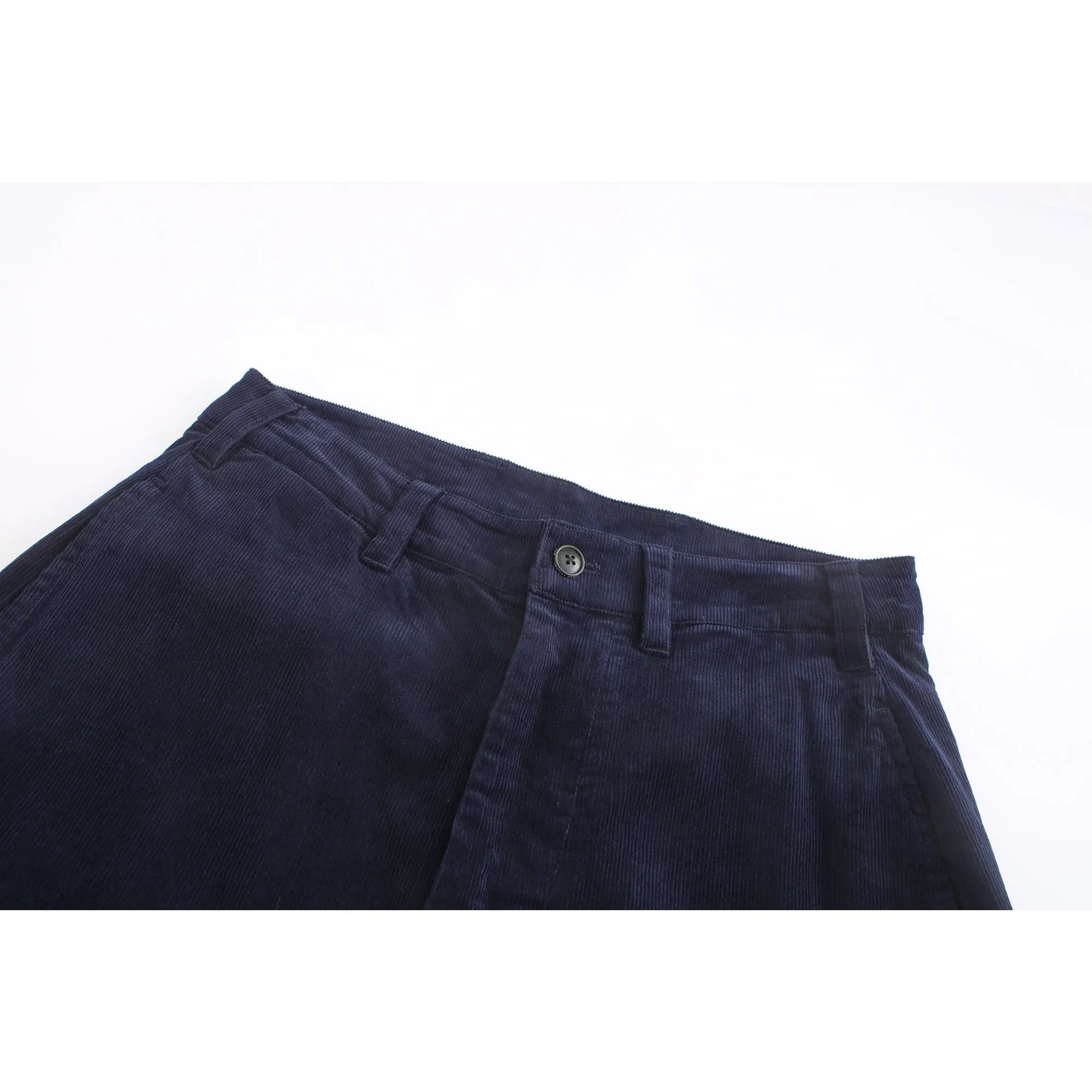 Men Patchwork Corduroy Pants - Navy